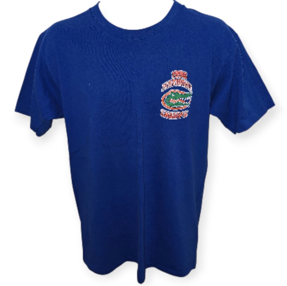 Vintage 1996 FLORIDA GATORS Tee Mens Large NCAA Football National Champs T-Shirt